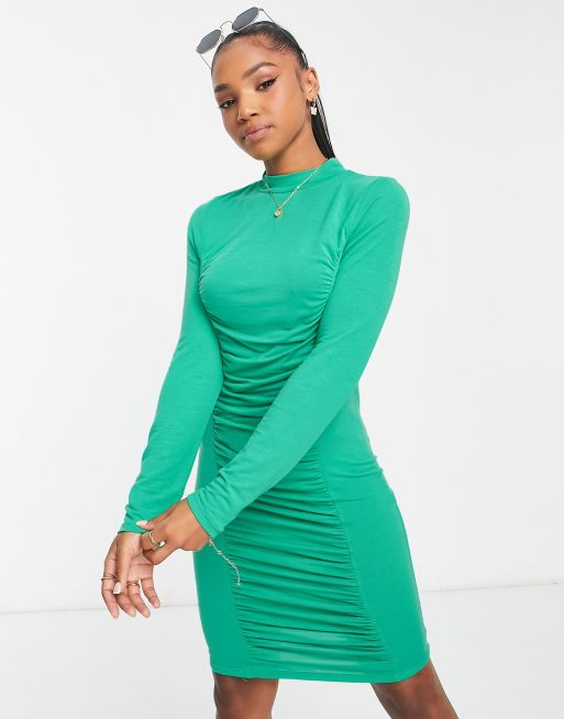 Emerald green bodycon store mini dress