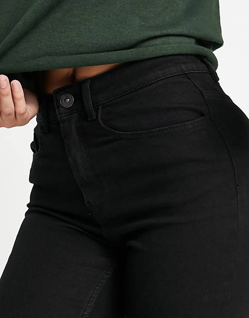  Pieces Flex high waisted skinny jeans in black 