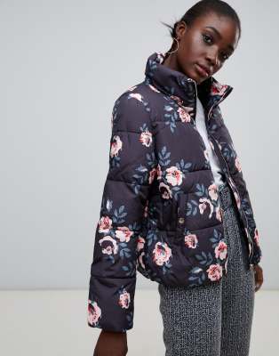 floral padded coat