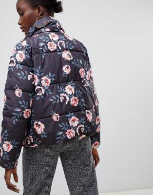 floral padded coat