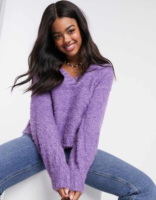 Fluffy on sale purple jumper