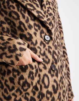 Pieces Formal Maxi Coat In Multi