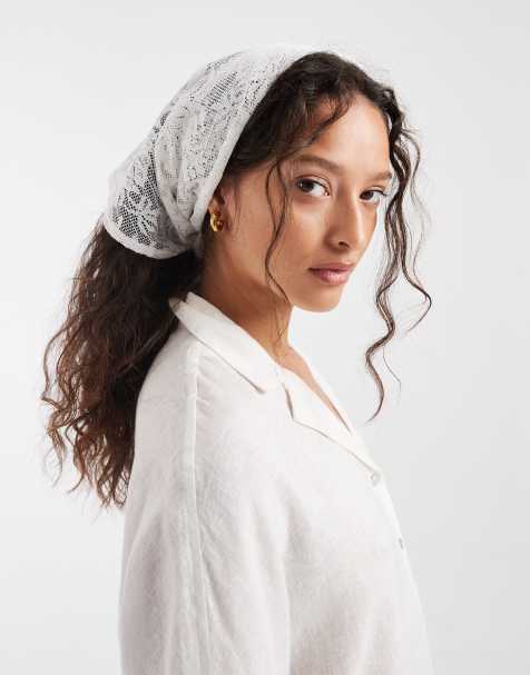 Pieces - Foulard en dentelle - Blanc - view 1