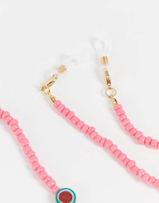 Pieces fruit charms sunglasses chain in pink, 2 of 4