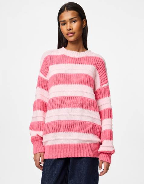 Pieces - Gebreide trui in pink-a-boo - view 1