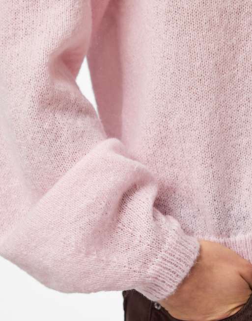 Pieces - Gebreide vest in roze, 5 van 7