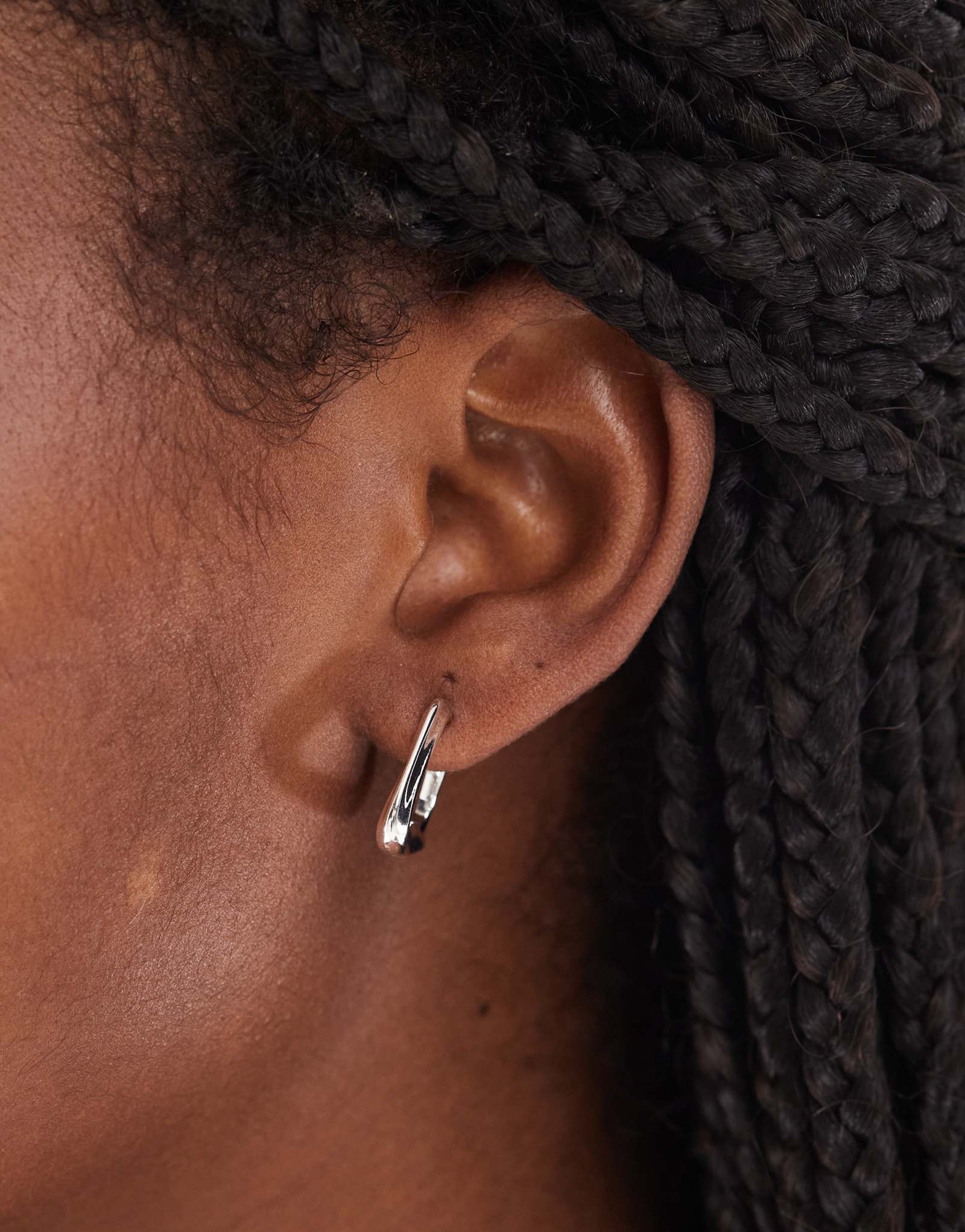 Геометрические серьги-кольца из позолоченного стерлингового серебра