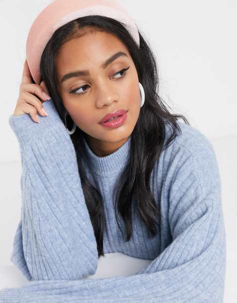 Pieces – Gepolsterter Haarreif aus rosa Samt