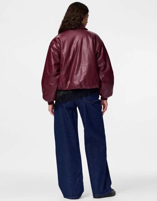 Pieces - Giacca bomber color fulvo porto, 2 di 7