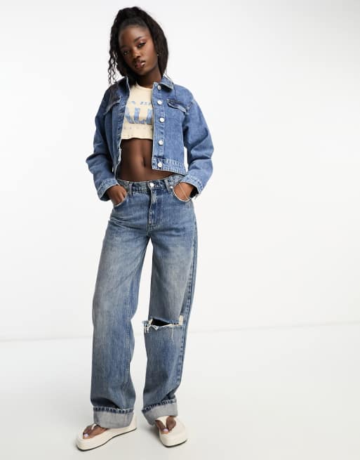 Giubbino di jeans corto on sale