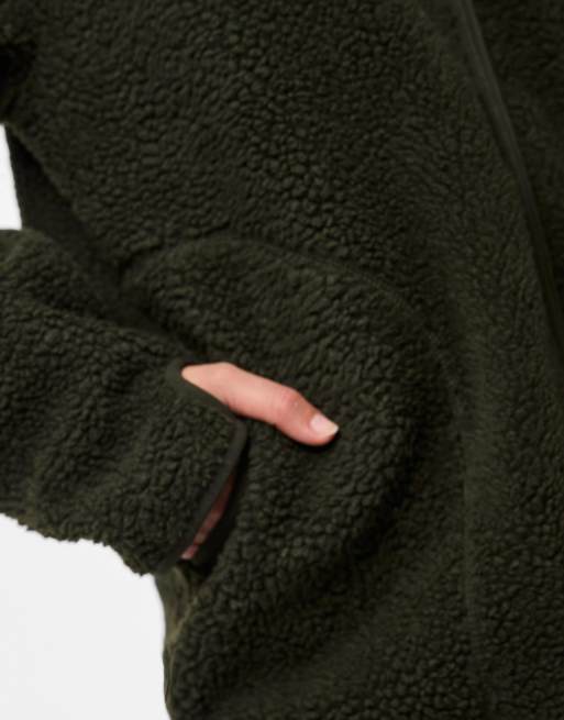 Pieces - Giacca teddy color bosco notte, 5 di 7