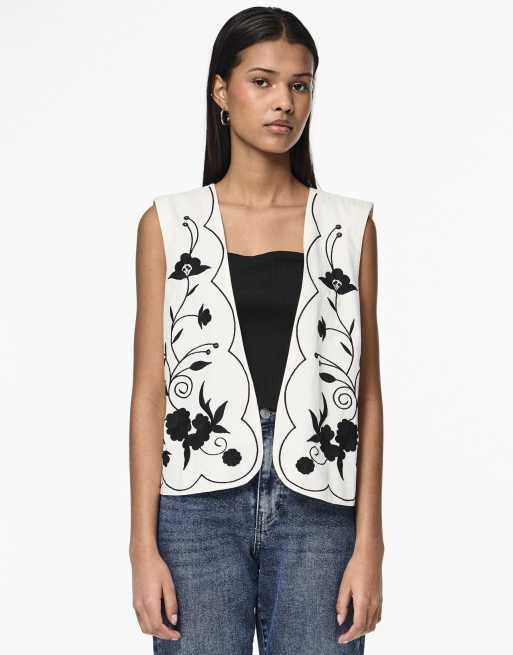 Pieces - Gilet bianco