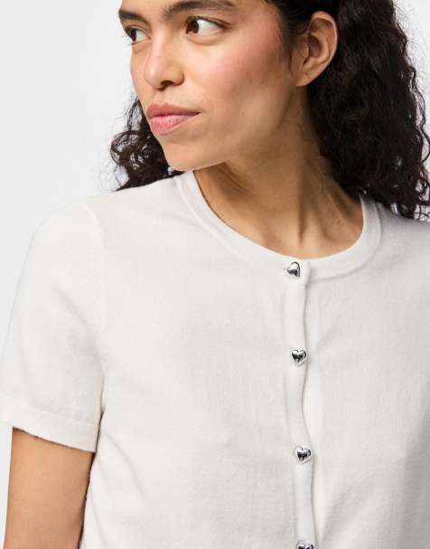 Pieces - Gilet en maille - Blanc - view 1