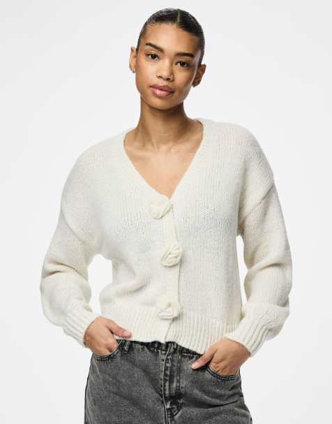 Pieces - Gilet en maille - Blanc - view 1