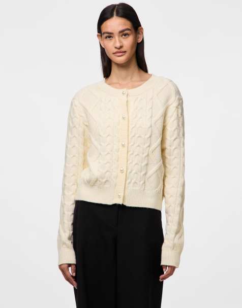 Pieces - Gilet en maille - Blanc - view 1