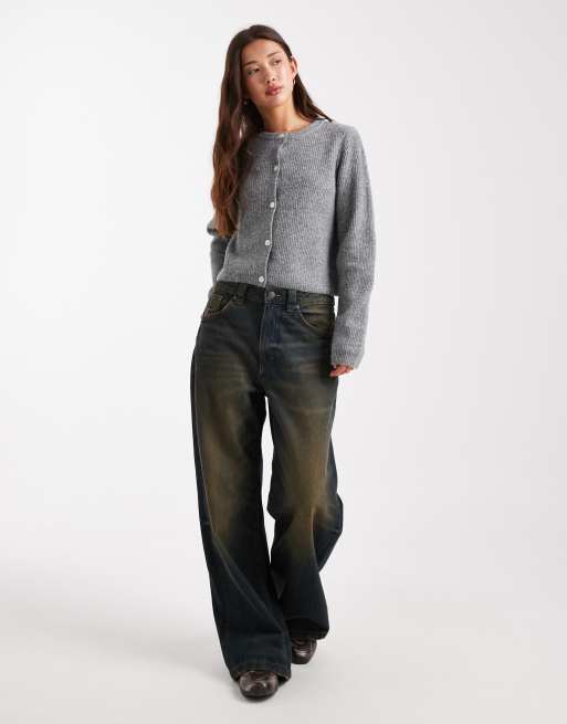 Pieces - Gilet en maille douce à manches longues - Gris moyen chiné, 2 de 4