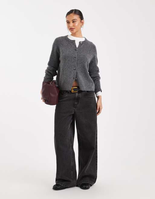 Pieces - Gilet en maille douce au toucher - Gris moyen chiné, 2 de 4