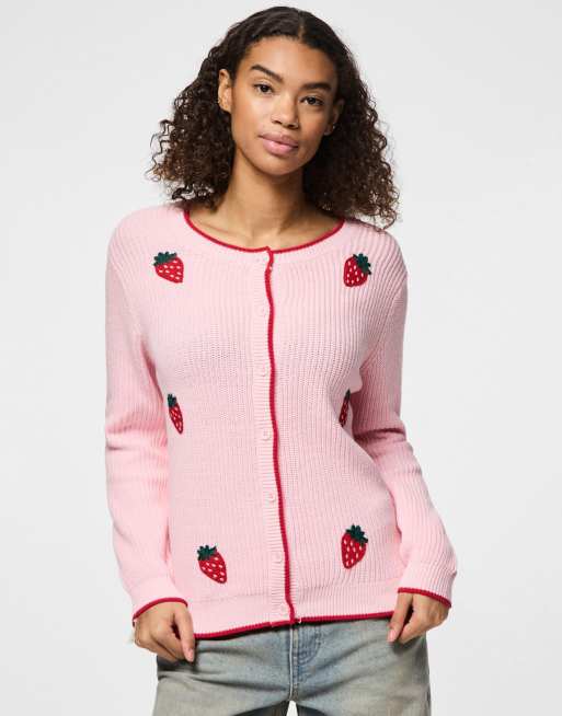 Pieces - Gilet en maille - Rose
