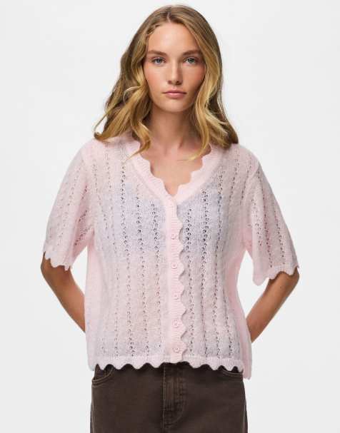 Pieces - Gilet en maille - Rose - view 1