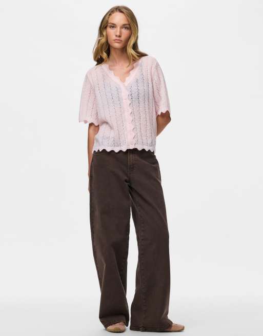 Pieces - Gilet en maille - Rose, 3 de 7