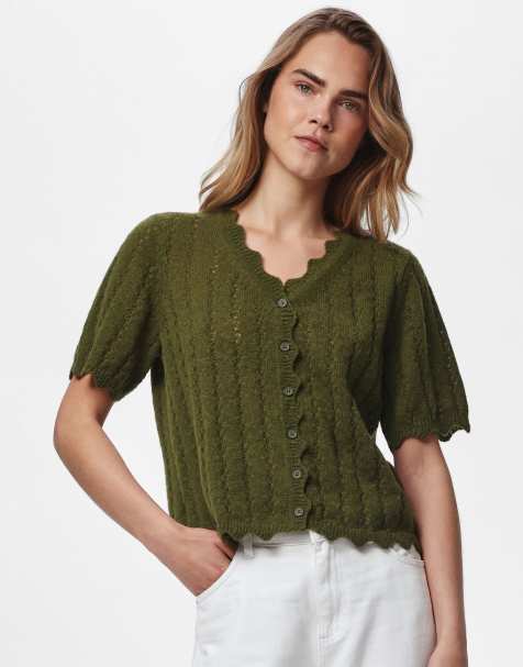 Pieces - Gilet en maille - Sphaigne - view 1