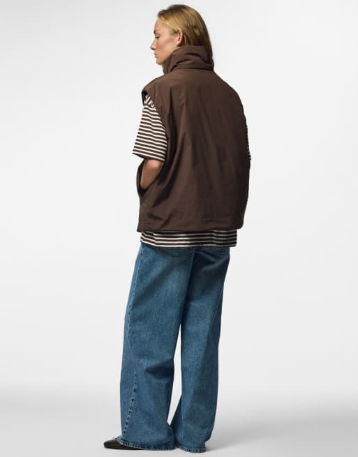 Pieces - Gilet marrone, 2 di 7