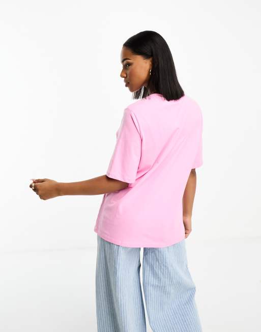 Pieces 'girls support girls' slogan t-shirt in pink, 3 of 4