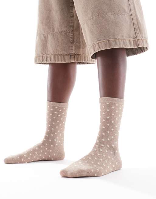 Pieces glitter sock in beige spot, 2 of 4