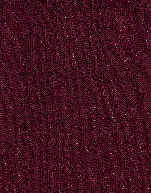 Pieces glitter socks in burgundy, 3 of 3