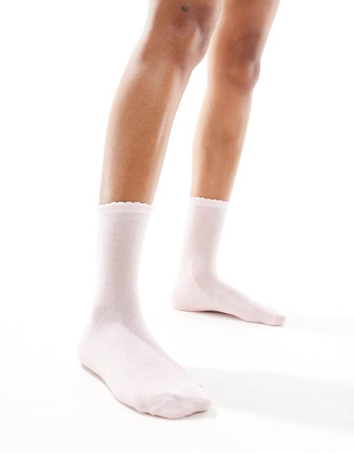 Pieces glitter socks in light pink