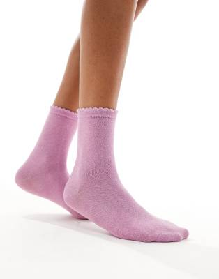 Pieces Glitter Socks In Purple