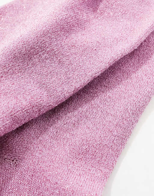 Pieces glitter socks in lilac, 3 of 4