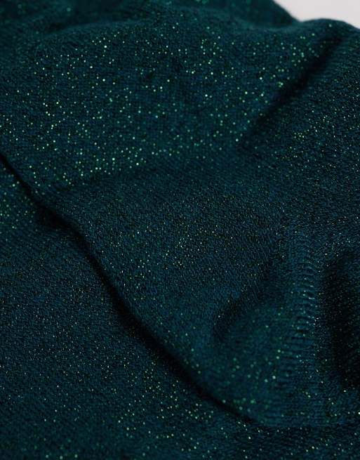 Pieces glitter sokken in donkergroen, 3 van 3