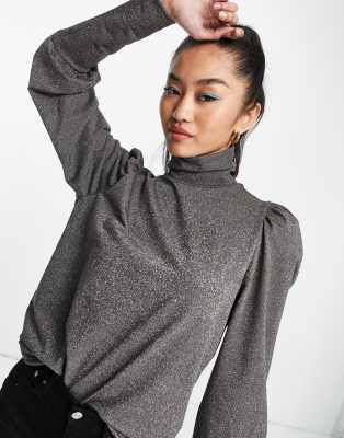 Grey high hotsell neck blouse