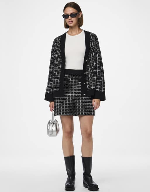 Pieces - Gonna in maglia nera