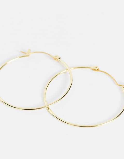 Pieces - Grandes créoles en plaqué or 18 carats - Doré, 4 de 4
