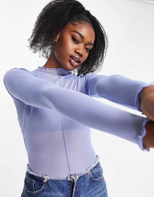 Long Sleeve Mesh Top