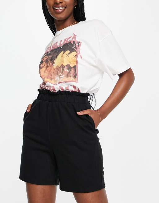 Pieces - Gretel - Short met hoge taille in zwart