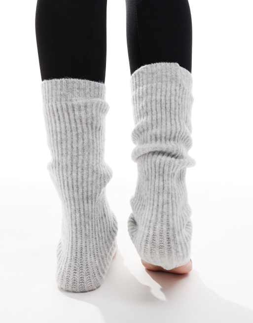 Pieces - Guêtres en maille - Gris, 2 de 3