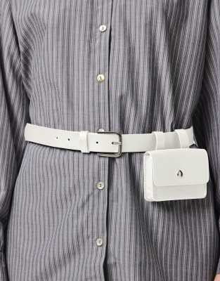 Pieces - Gürtel in Cloud Dancer-Weiß