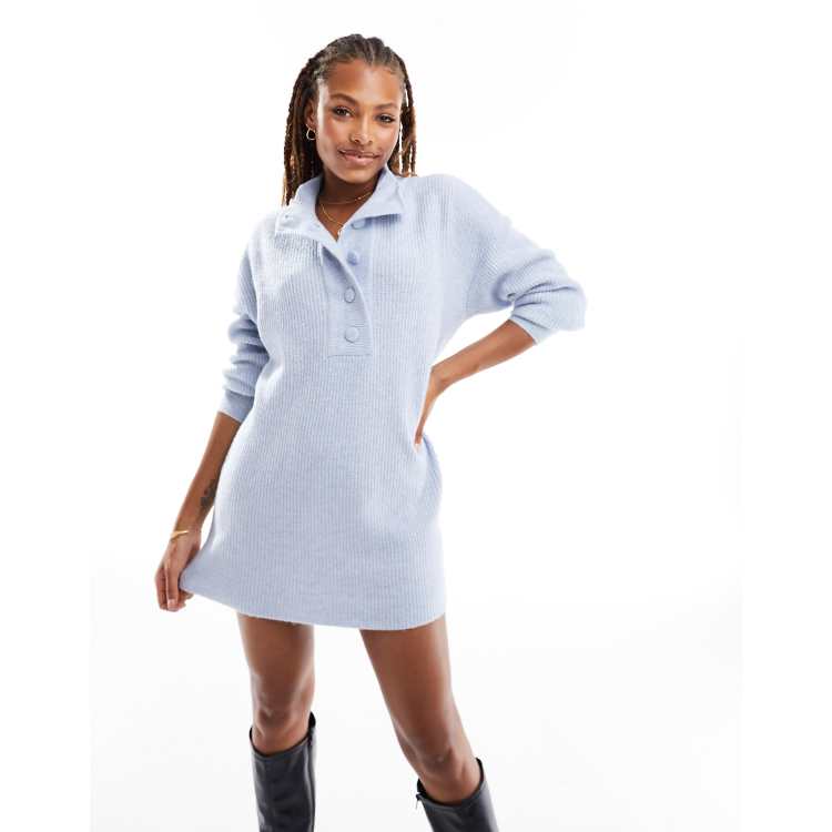 sweater dress light blue Cobalt Mini Pattern type Vestido Mini Tipo Suter Adelina