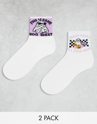 Pieces Pieces Halloween 2 pack socks-Multi