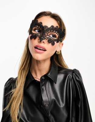 Pieces Pieces Halloween sequin bat mask in black