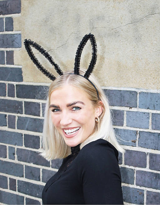 Ensemble avec serre-tête à oreilles de lapin et gants Asos Femme Accessoires Accessoires cheveux Halloween 