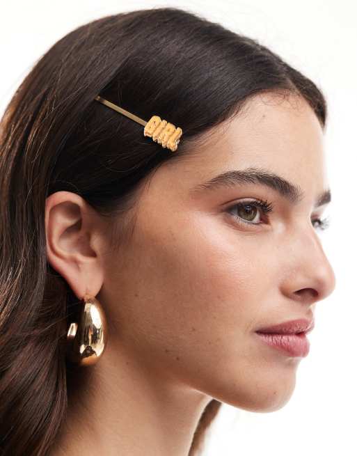 Pieces – Halloween – Spooky Girl - Orange och vit, glittriga hårspännen, 4 av 4