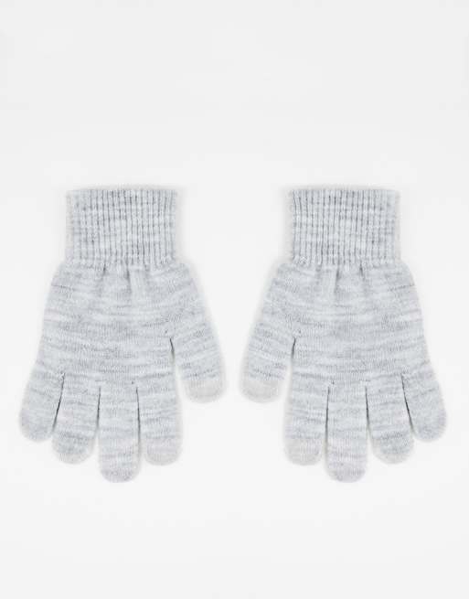Pieces - Handschoenen met touch screen-functie in lichtgrijs