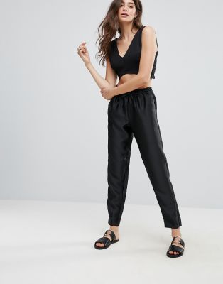 Pieces Hanna String Pants-Black