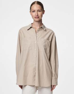 Pieces - Hemd in Geschirr-Beige-Neutral
