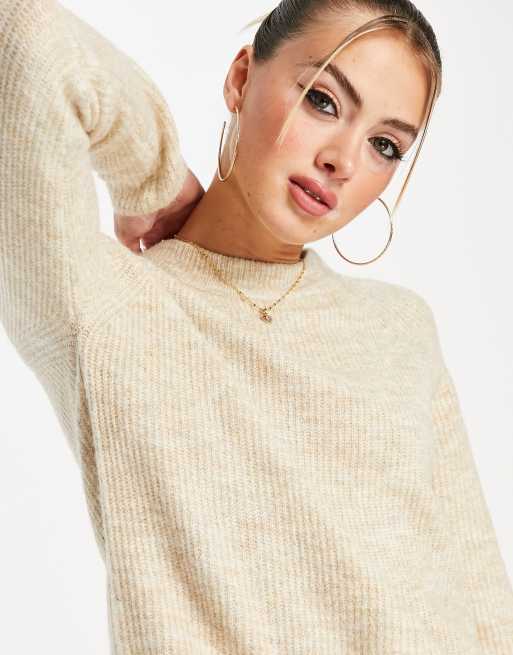 High neck hotsell beige jumper