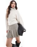 [Pieces] Pieces high neck jumper in cream-White L Birch